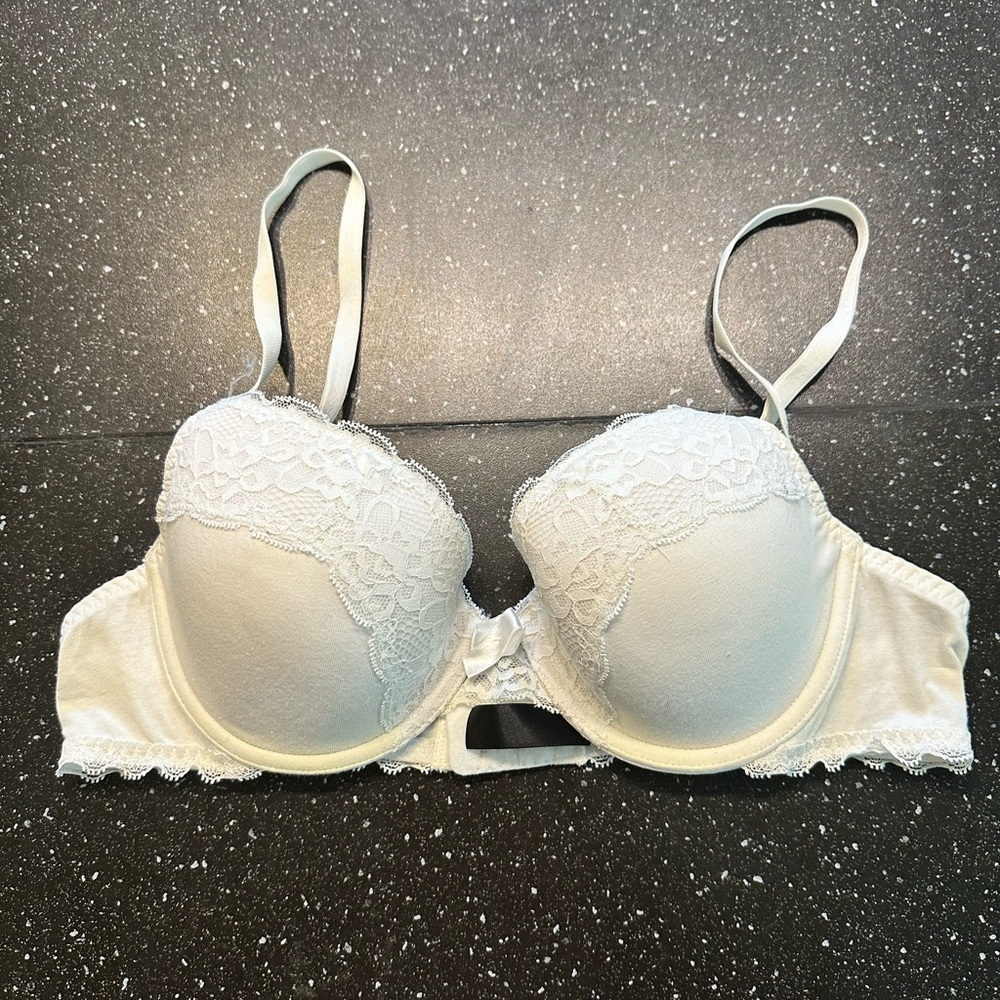 Adore Me Cream Lace Bra